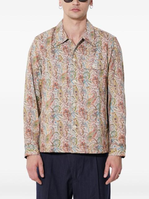 Corridor paisley-print long-sleeve shirt jacket
