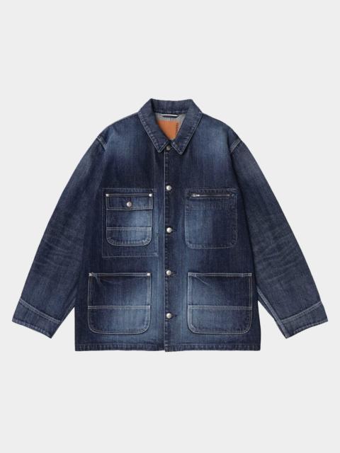 vowels Men's Oversized Denim Chore Jacket