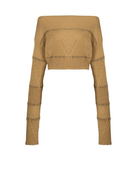 Balmain Boat neck knit jumper