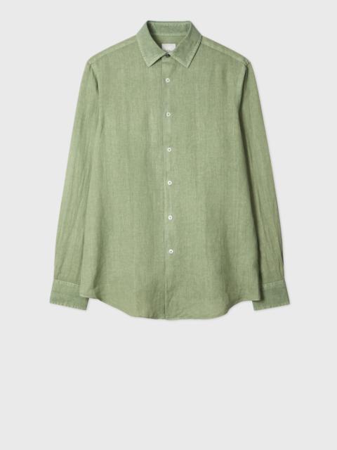 Paul Smith Regular-Fit Green Linen Shirt