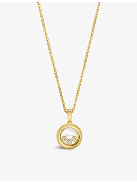 Chopard Happy Diamonds 18ct yellow-gold and 0.15ct diamond pendant necklace