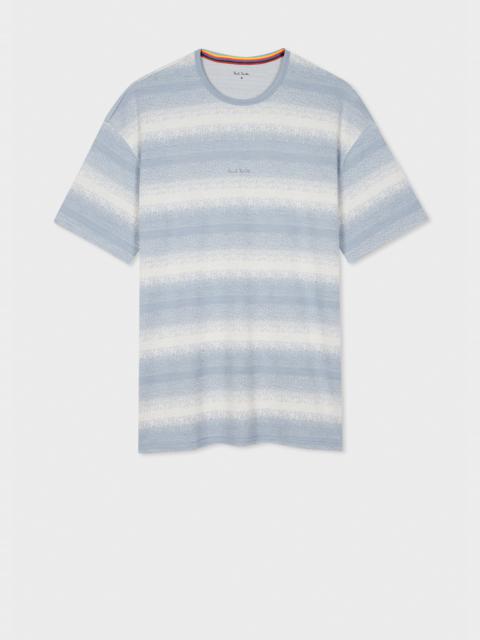 Paul Smith Blue and White Gradient Stripe T-Shirt