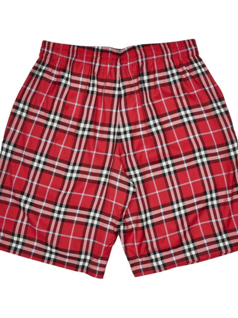 Burberry Bradeston Check Print Track Shorts "Chili Red" 8051400
