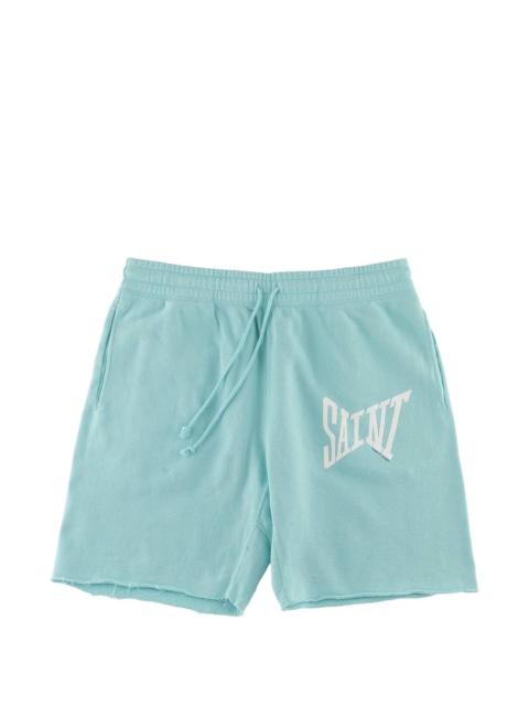 SAINT M×××××× drawstring raw-hem shorts