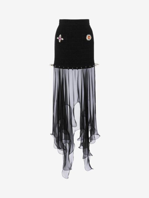 Moschino PUNK COUTURE BOUCLÉ SKIRT