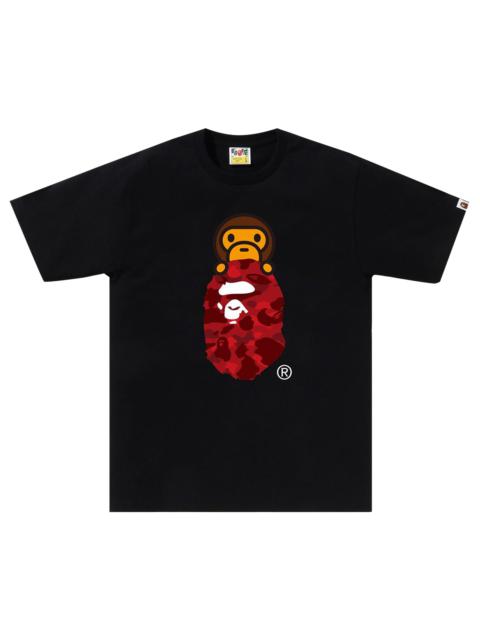 BAPE Color Camo Milo On Ape Head Tee 'Black/Red'