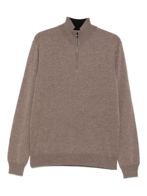 CORNELIANI high-neck half-zip sweater