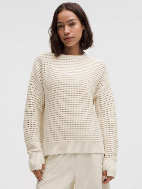 lululemon Cotton Crochet Pullover