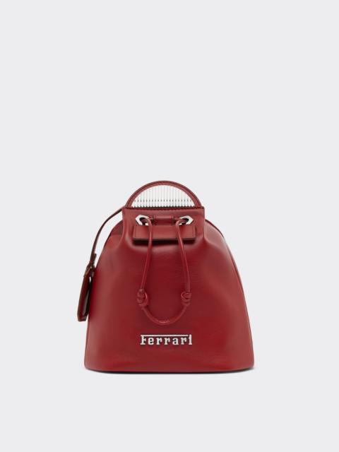 Ferrari Leather Bucket Bag