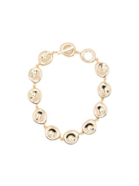 JOSEPH Bean gilded gold disc necklace