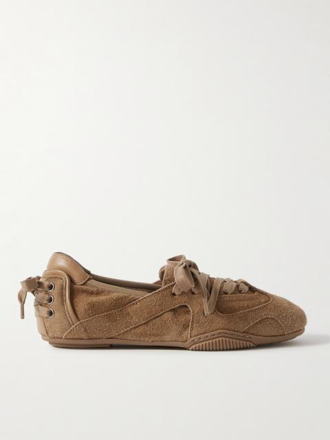 Acne Studios Leather-trimmed Paneled Suede Sneakers