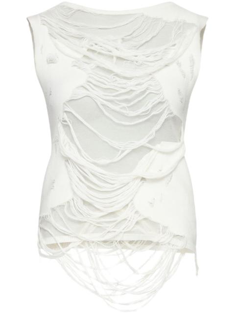 MM6 Maison Margiela distressed top