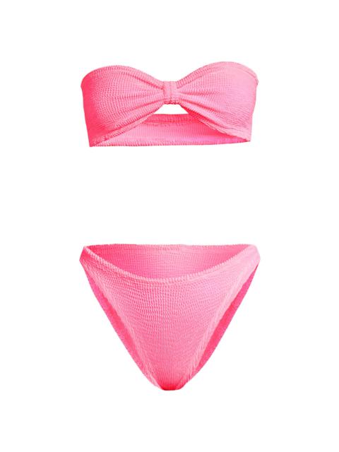Hunza G Women's Jean Bow Two-Piece Bikini Set - Bubblegum