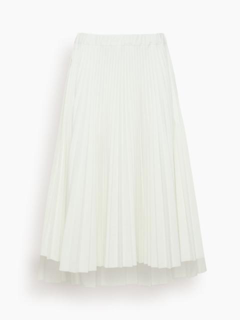 Plan C Pleated Skirt in Chalk