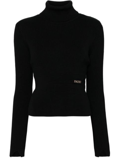PATOU ribbed turtleneck jumper