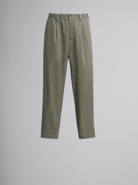 Marni GABARDINE COTTON CROPPED TROUSERS