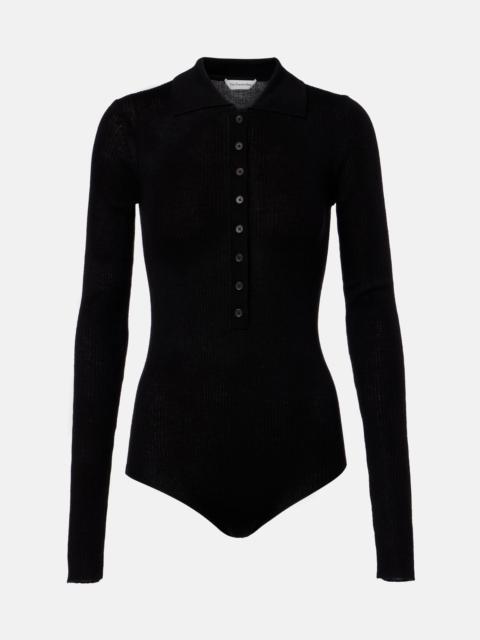 The Frankie Shop Solana wool, silk, and cashmere bodysuit