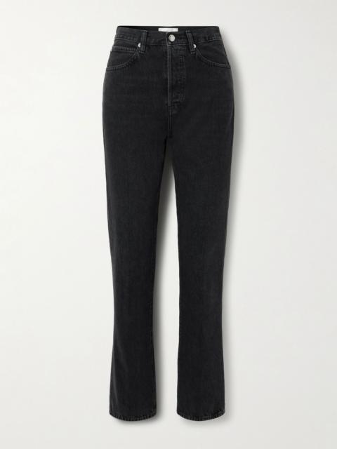 FRAME The Vertical high-rise bootcut jeans Black