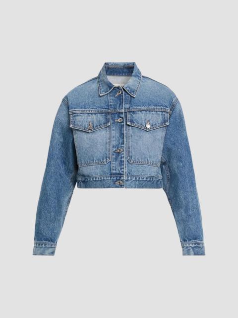 NILI LOTAN Women's Clement Denim Crop Jacket - Rosebowl Wash