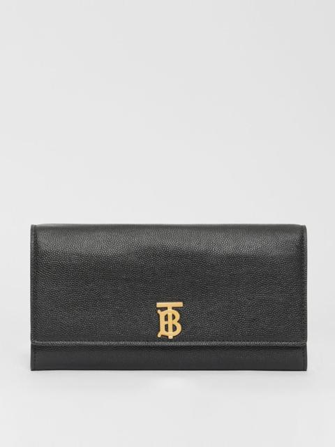 Burberry Monogram Motif Grainy Leather Continental Wallet