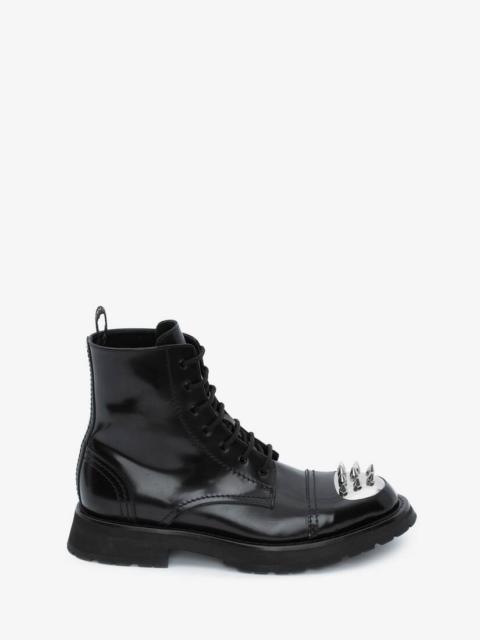 Alexander McQueen Punk Stud Boot in Black/silver
