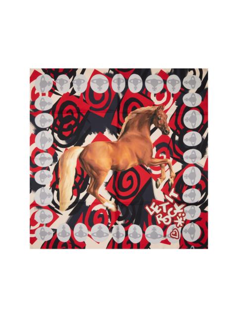 Vivienne Westwood Multicolor Horse Square Scarf