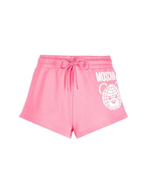 Moschino logo-print organic cotton shorts