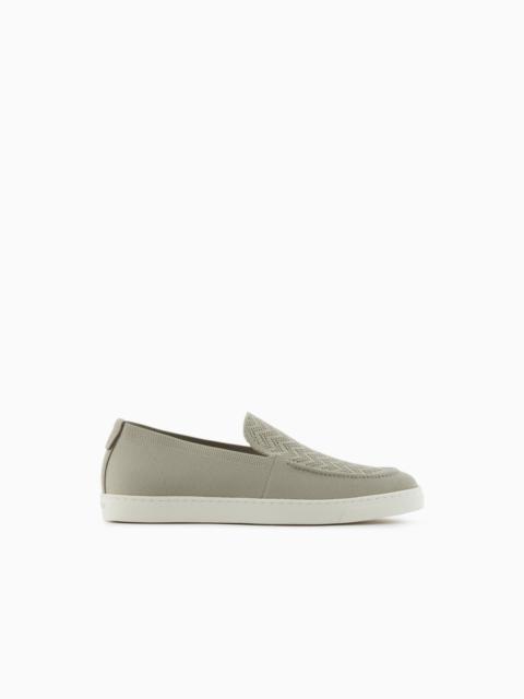 GIORGIO ARMANI ASV CHEVRON JACQUARD 슬립온