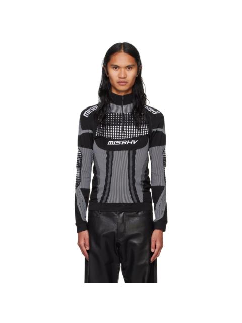 MISBHV Black & White Sport Active Europa Quarter-Zip T-shirt