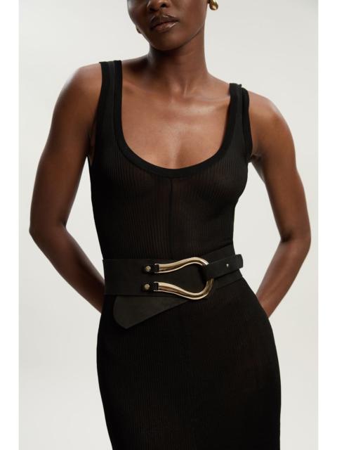 KAREN MILLEN Suede Hardware Detail Waist Belt