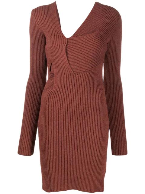 cut-out knitted dress