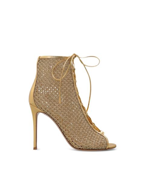 Gianvito Rossi lace-up peep-toe pumps