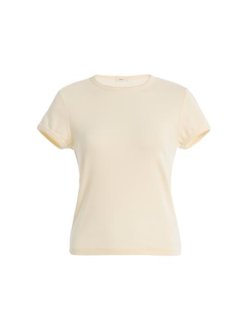 DONNI. Baby Ribbed Cotton Top ivory