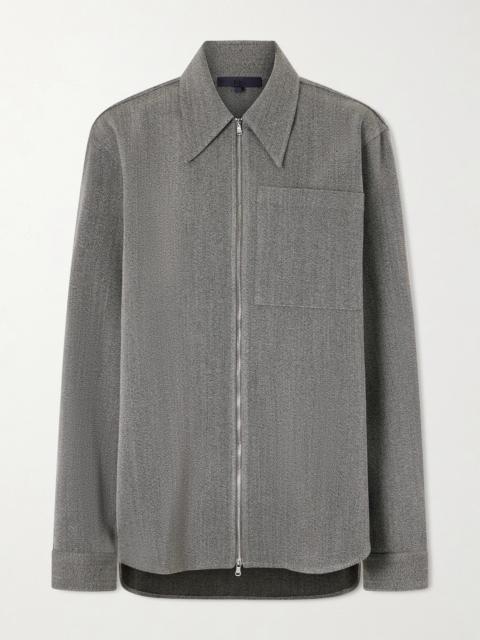 Tibi Mélange Virgin Wool Zip-up Jacket