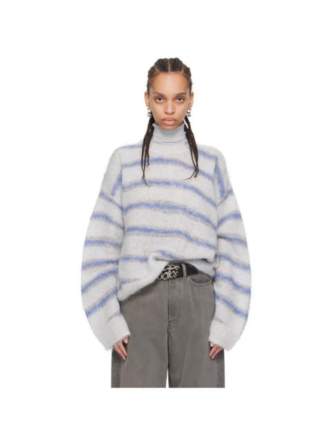 Gray & Blue Stripe Sweater