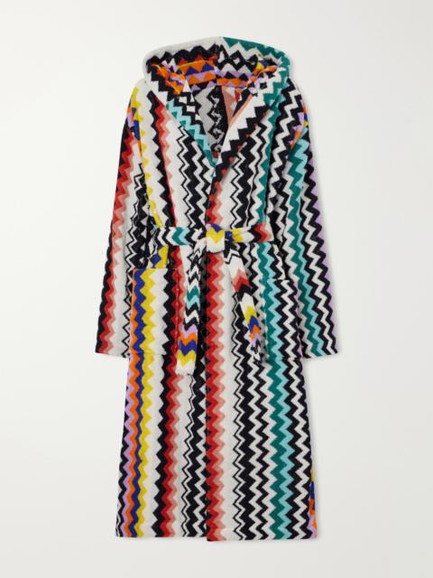 Missoni Hooded Striped Cotton-terry Robe