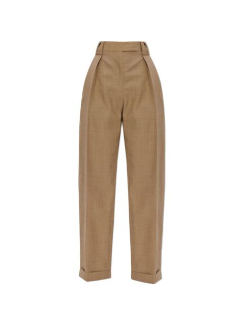 VERSACE pleated cuff trousers