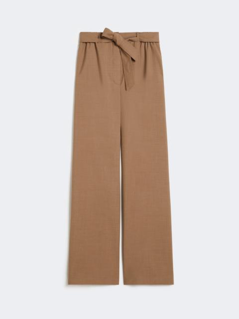 Max Mara SALPA Stretch wool cloth trousers - HAZELNUT BROWN
