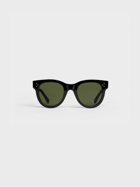 Cat Eye S003 Sunglasses in Acetate with Mineral Glass Lenses