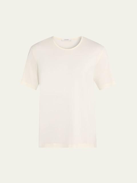Lemaire Men's Rib Cotton Relaxed U-Neck T-Shirt