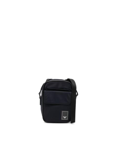 Travel Essentials logo-patch messenger bag