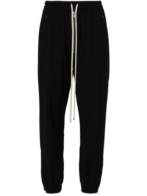 Black Drop-Crotch Wool Sweatpants
