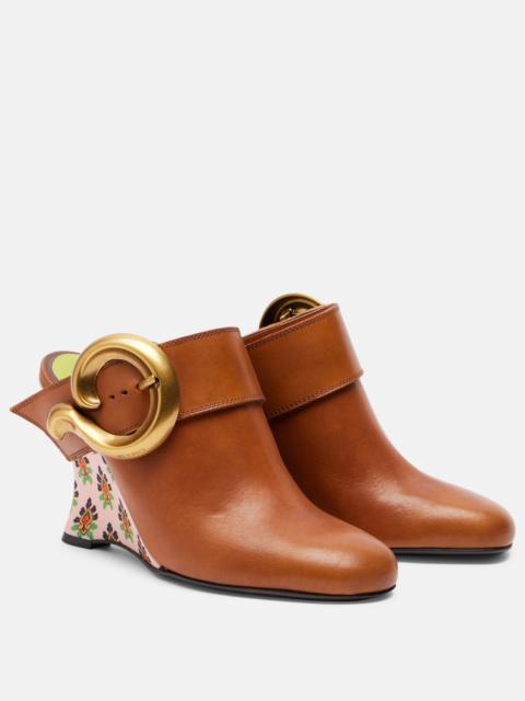 Etro Sabot leather wedges