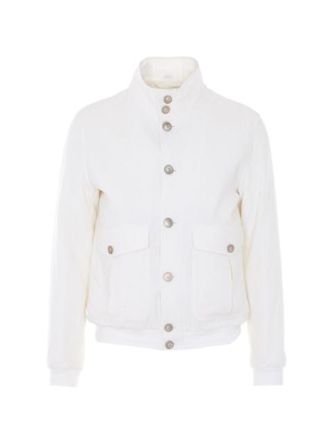 Herno button high-neck bomber jacket