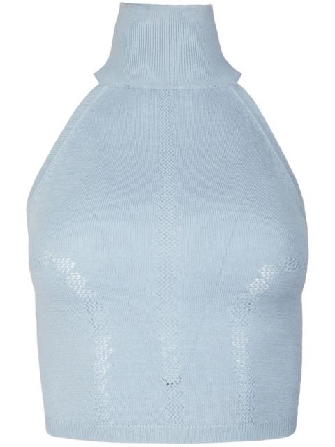 RTA high-neck cropped top