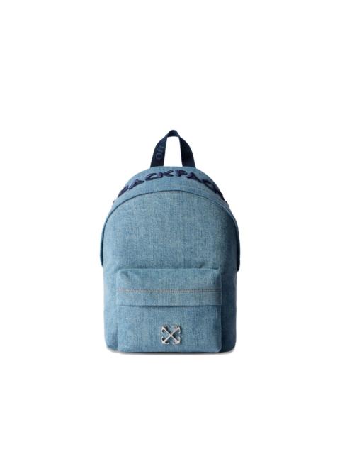 Off-White Jitney Quote denim backpack