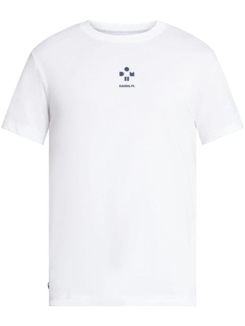 LACOSTE white cotton-blend t-shirt