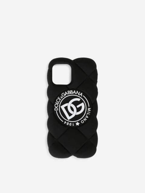 Dolce & Gabbana Quilted-effect rubber iPhone 12 Pro cover with DG logo