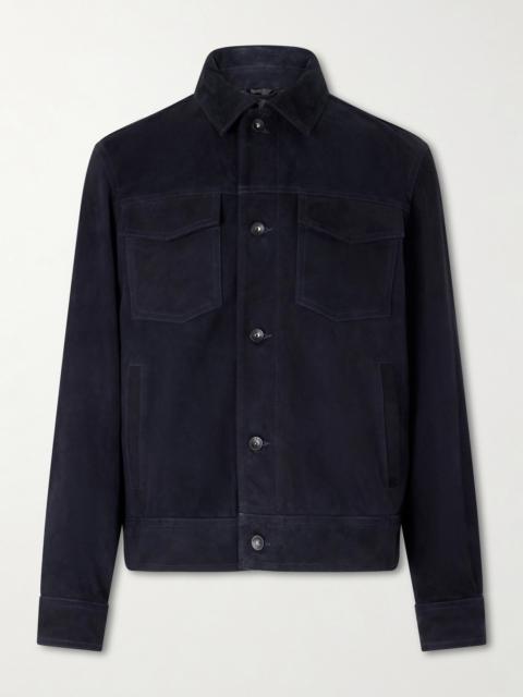 rag & bone Suede Trucker Jacket