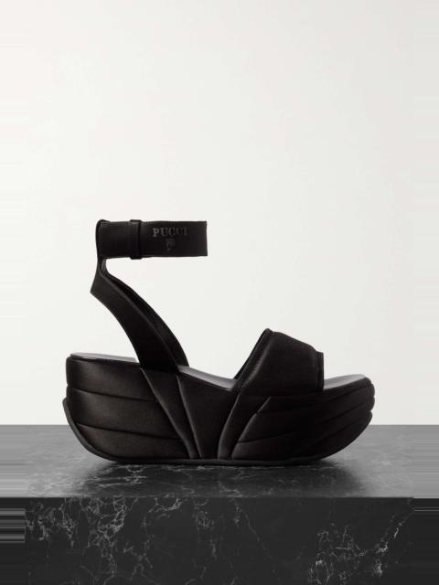 Satin platform sandals